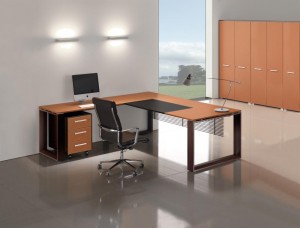 Arche Leather Executive Desk