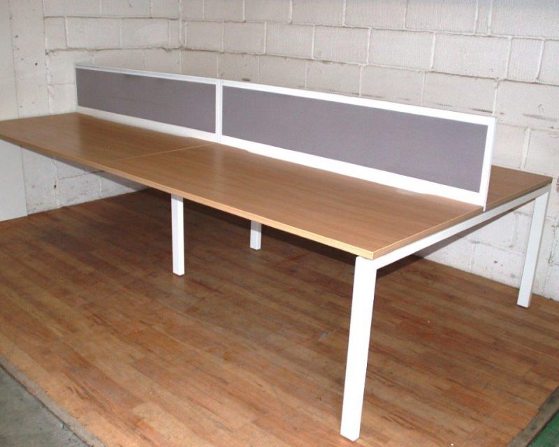 Bench Desks Havana & White - 4, 6, 8 Person Units