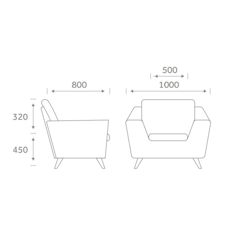 armchair dimensions