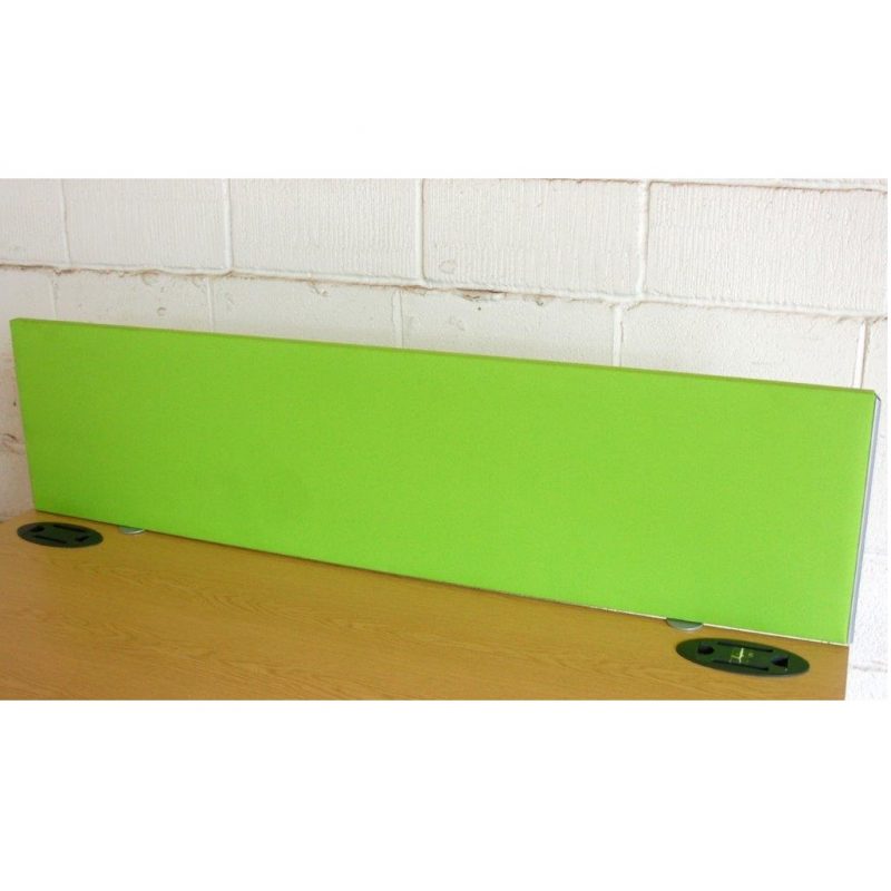 9006 Bright Green Desk-mounted Partitions 1