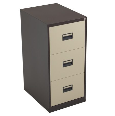 STeel 3 Drawer filing Cabinet - 3 Drawer - Coffee-Cream