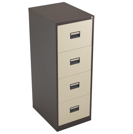 Steel 4 drawer filing cabinet - Coffe-Cream