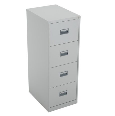 Steel 4 drawer filing cabinet - Grey