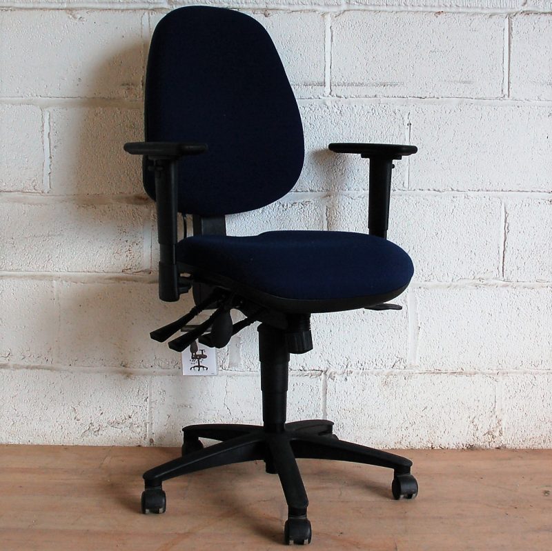 Operators Chair Navy Blue Fully Adjustable 2107
