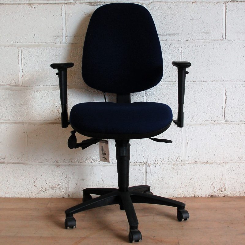 Operators Chair Navy Blue Fully Adjustable 2107
