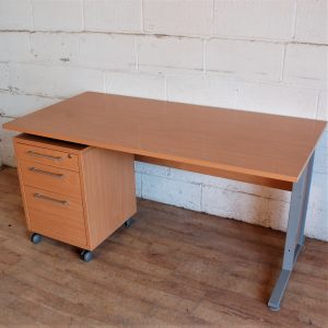 Beech 160cm Workstation Desk 11107