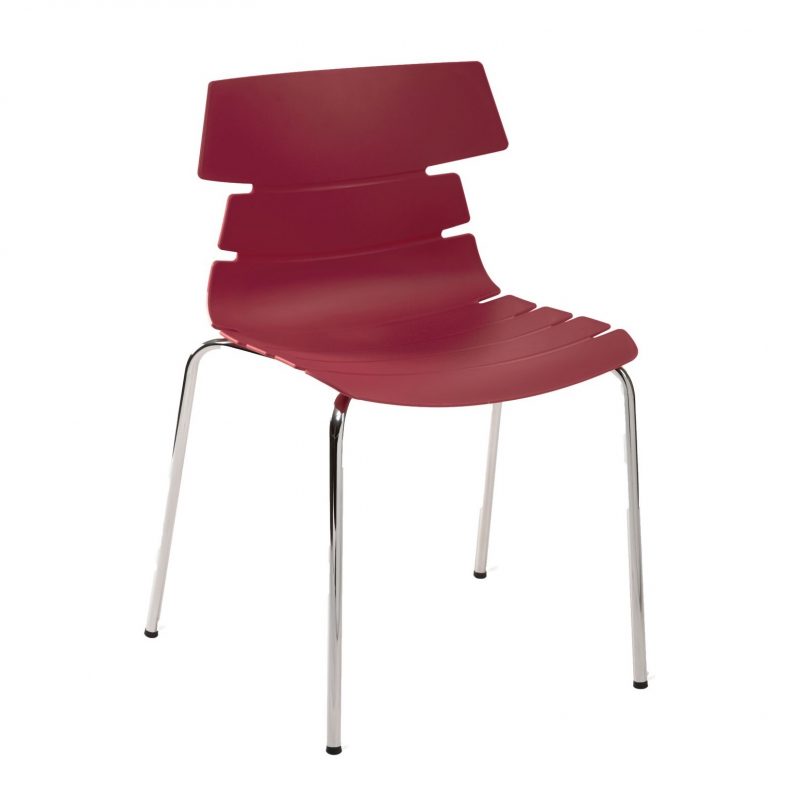 Hetton Chrome Cafe Chairs 9 Colours + 2 Leg Styles