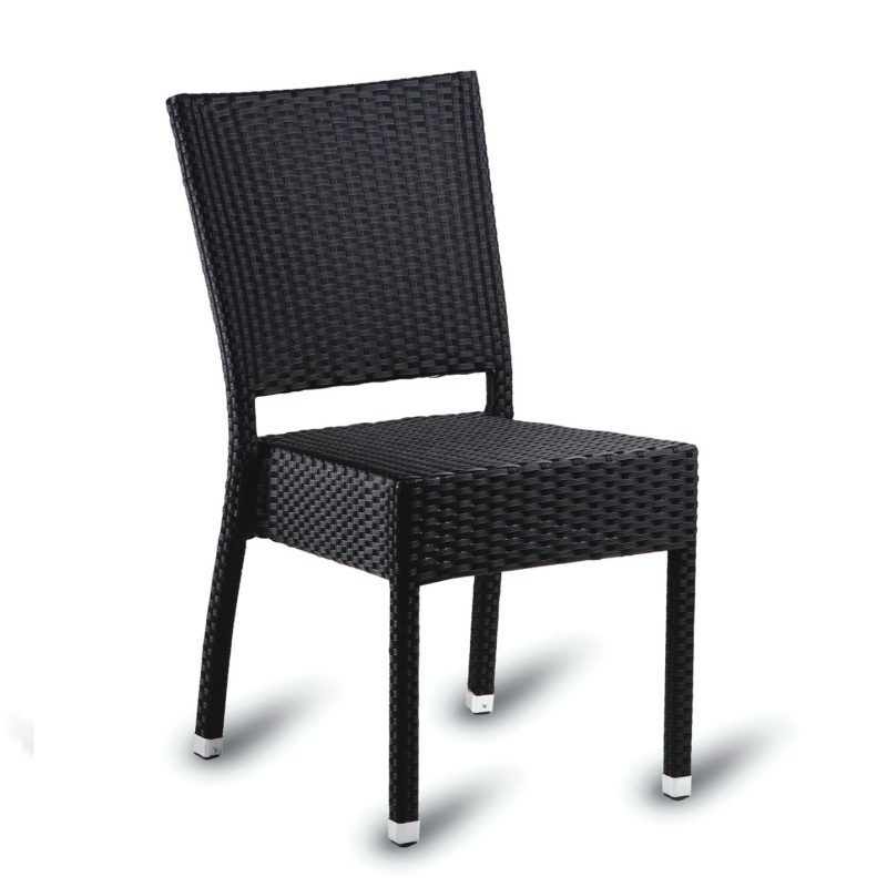 Kingsley Outdoor Side Chair Stackable PE Resin Weave