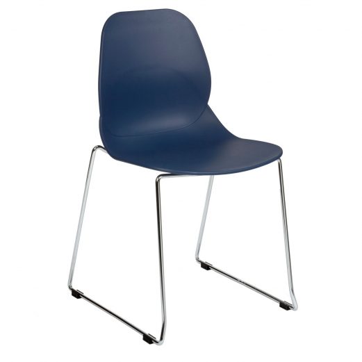 Linton Chrome Cafe Chairs 9 Colours + 2 Leg Styles