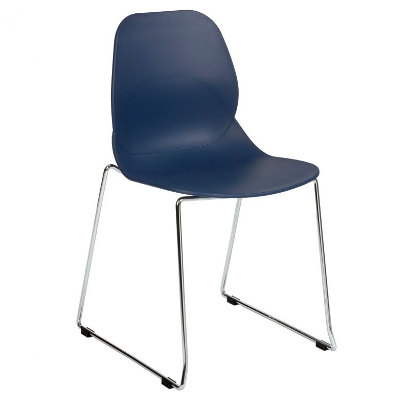 Linton Chrome Cafe Chairs 9 Colours + 2 Leg Styles