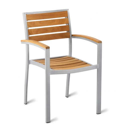 Settle Solid Teak Outdoor Cafe Bistro Chairs