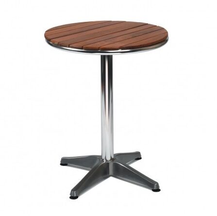 Settle Solid Teak Outdoor Round Cafe Bistro Table