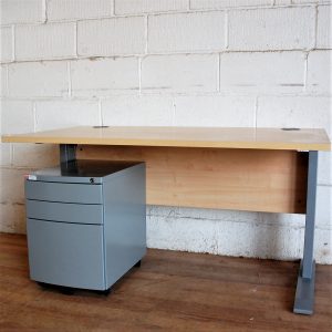 Desk and Pedestal Maple 140cm 11116