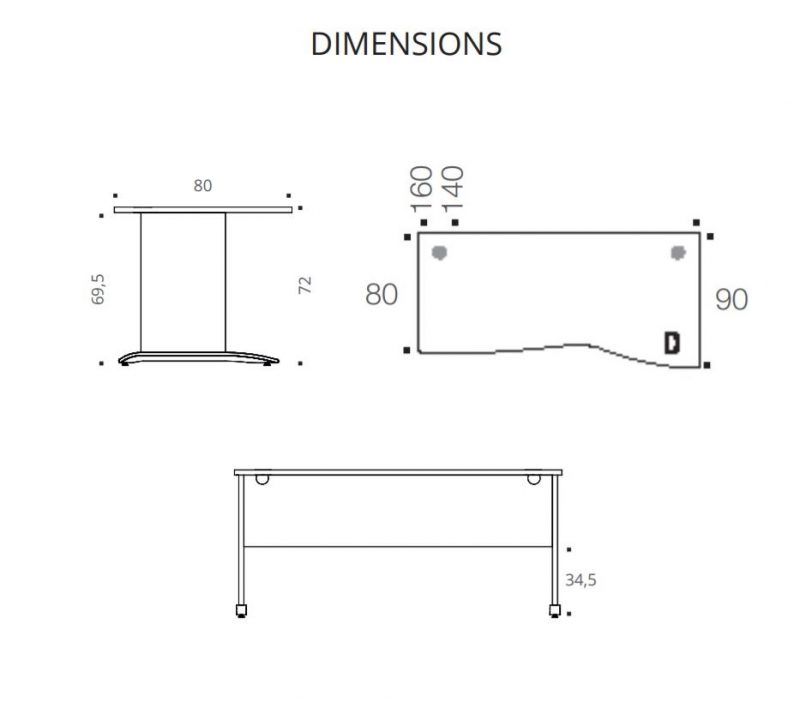 Retro Wave desk dimensions