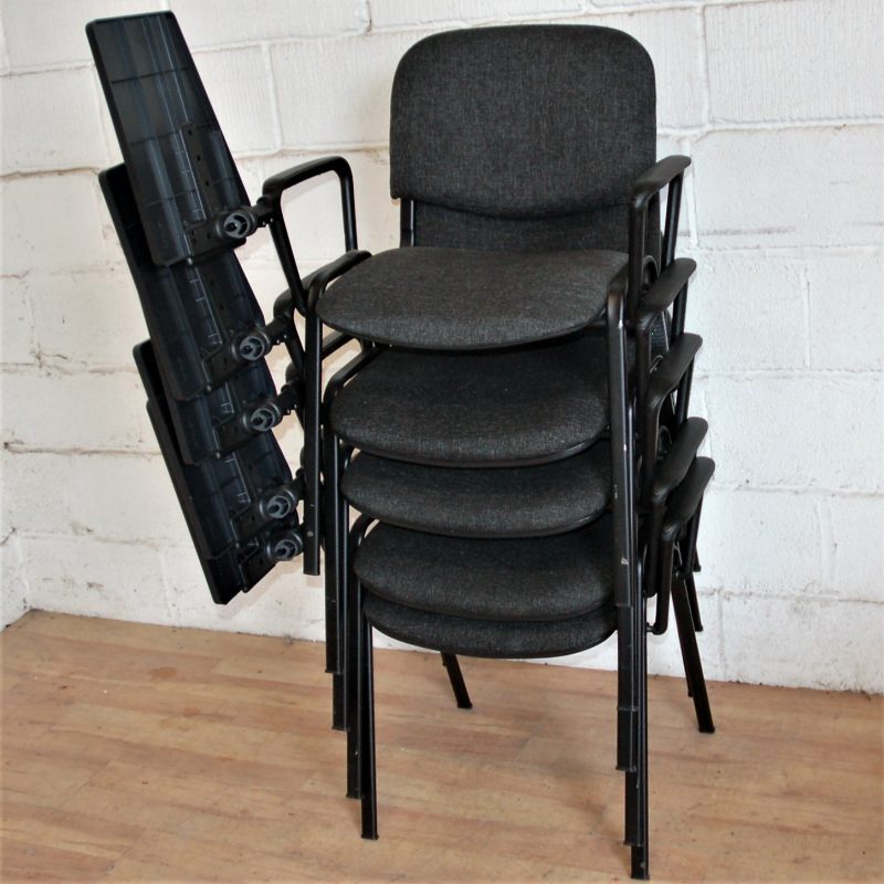 Set of 5 Stacking Chairs with Student Table 1116
