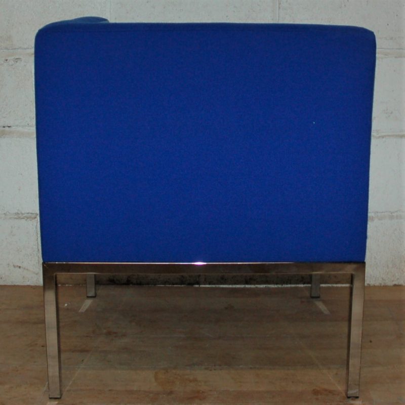 Set of 3 MARTELA Cube Armchair Blue 3033