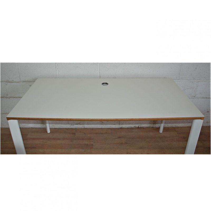 White and Oak Designer Desk 11143