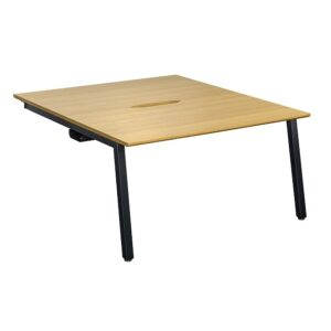 add on double bench desk light oak black