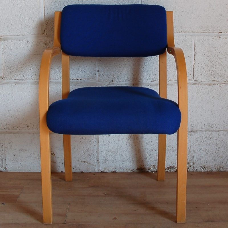 Stacking Chair Oak Blue 1123
