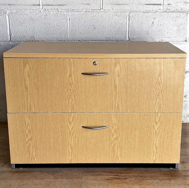 Lateral Side Filing Cabinet Oak Grey 6137