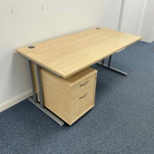 Maple Desk and Pedestal 160cm 11241