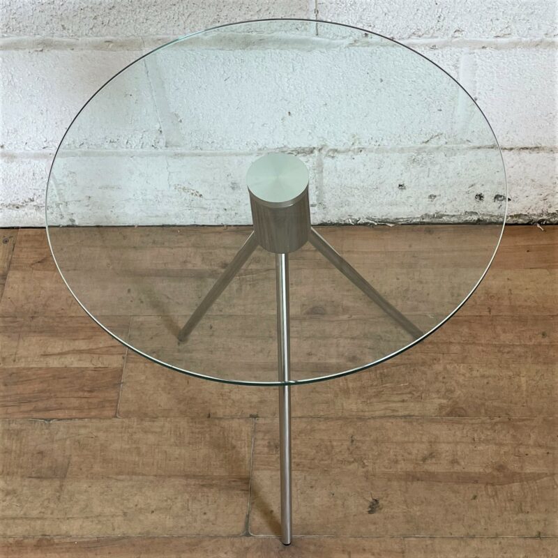 Glass and Chrome Circular Coffee Occasional Table 15150