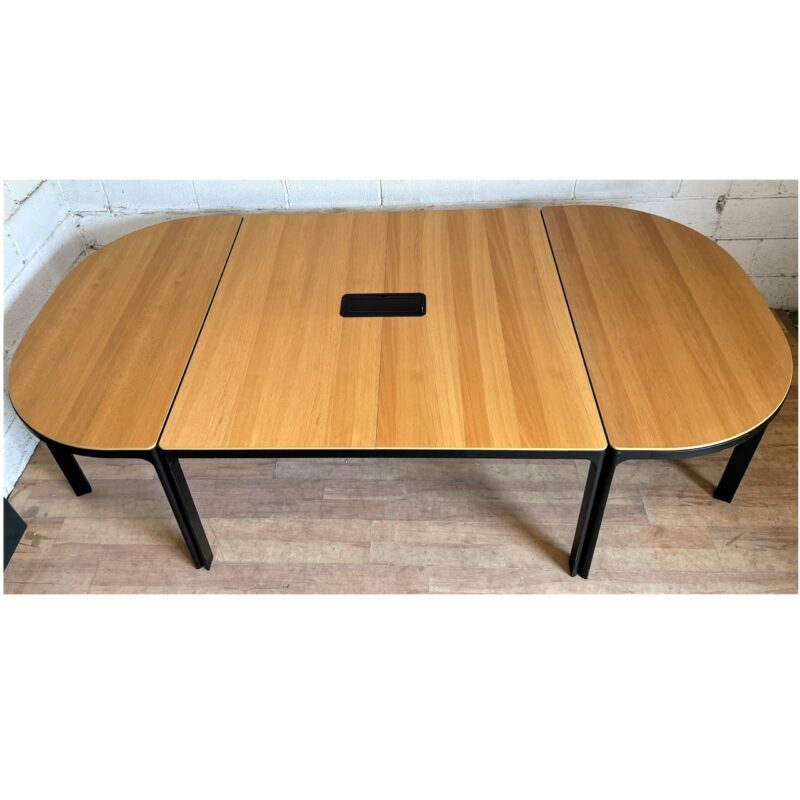 Boardroom Table Oak Black 15156