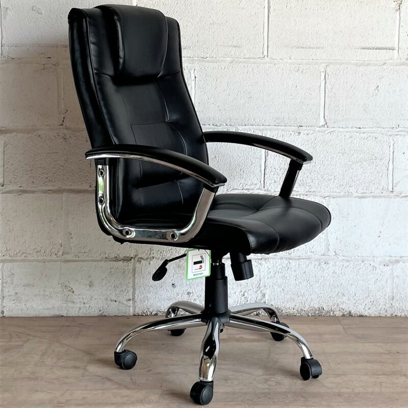 Budget Exec Chair Black Eco Leather 2236