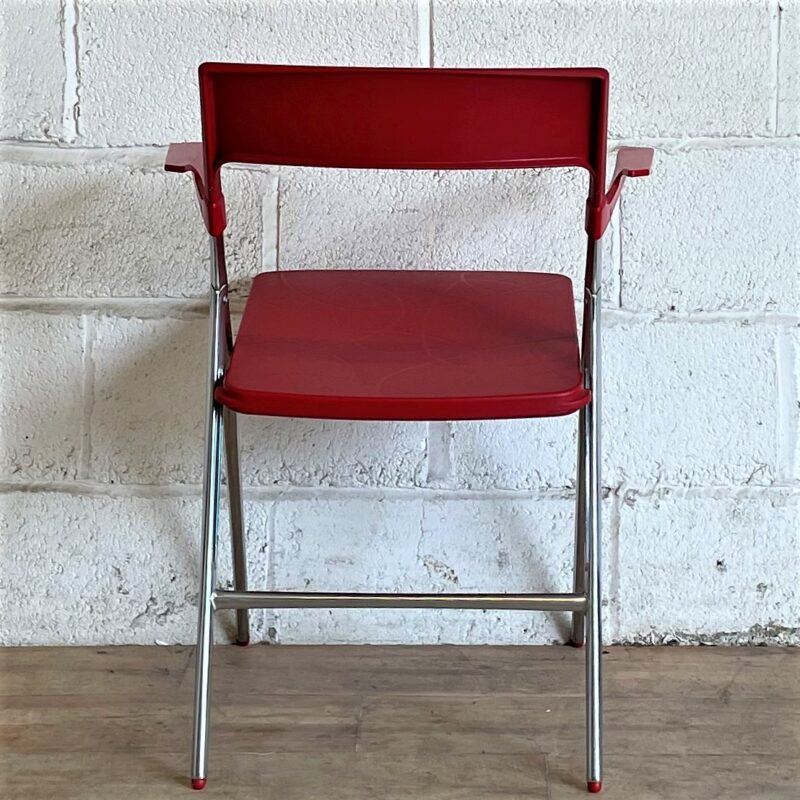 Set of 4 ACTIU Plek Folding Chair Red 1154