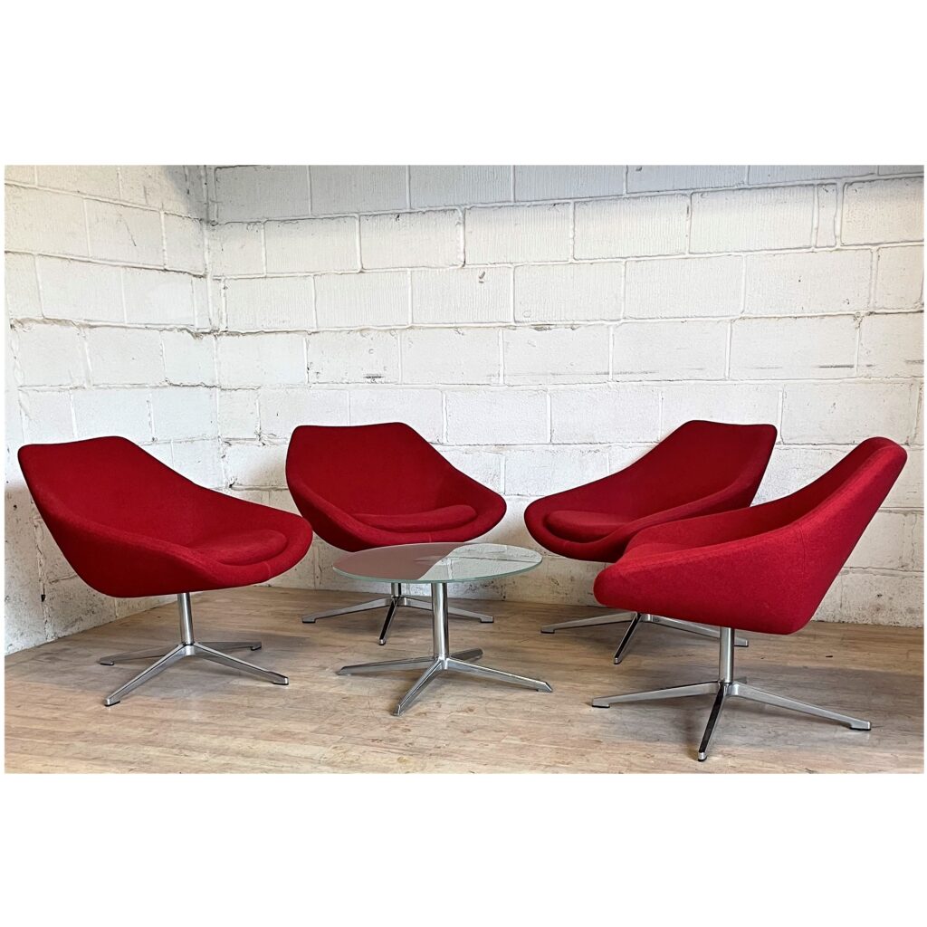 Set of 4 ALLERMUIR Open A640 Lounge Chairs 3053