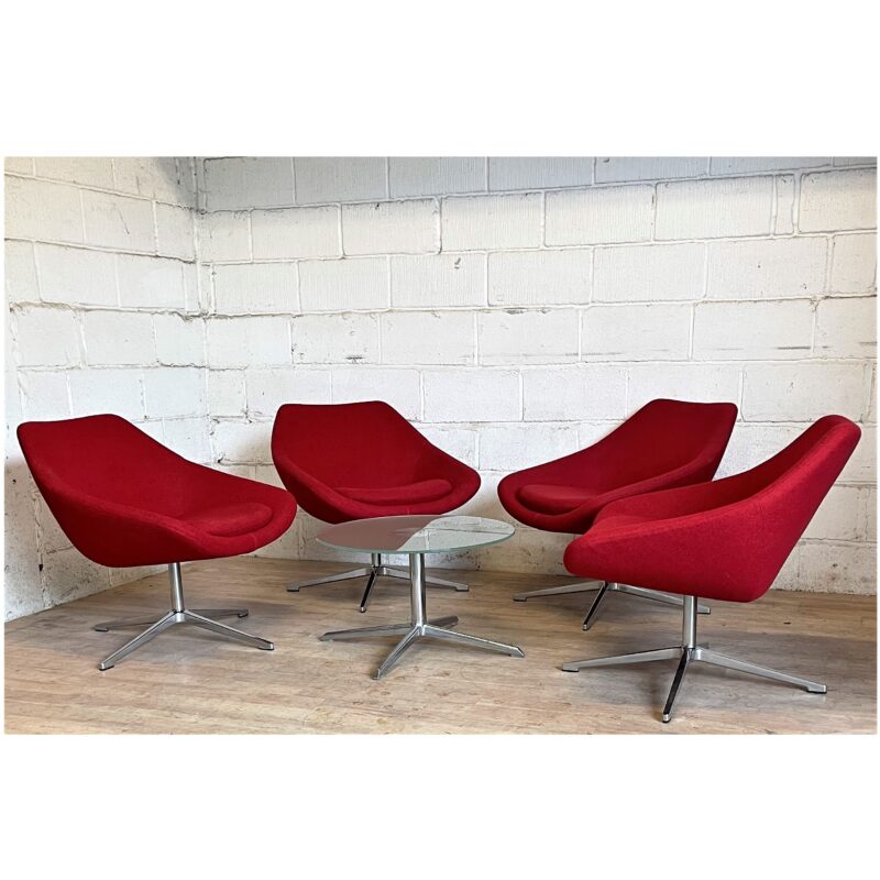 Set of 4 ALLERMUIR Open A640 Lounge Chairs 3053