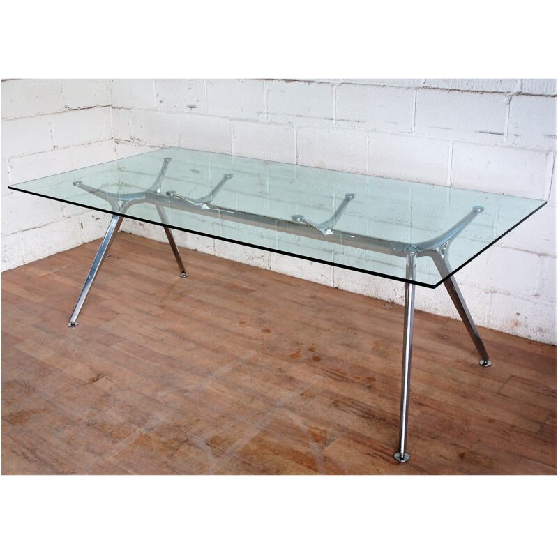 ARCHITEC Glass Aluminium Boardroom Meeting Table 15187a