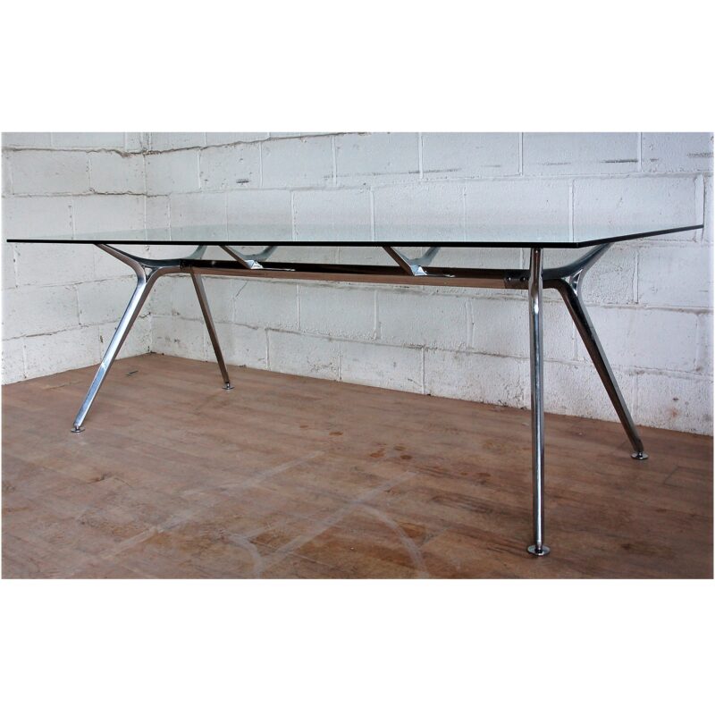 ARCHITEC Glass Aluminium Boardroom Meeting Table 15187a