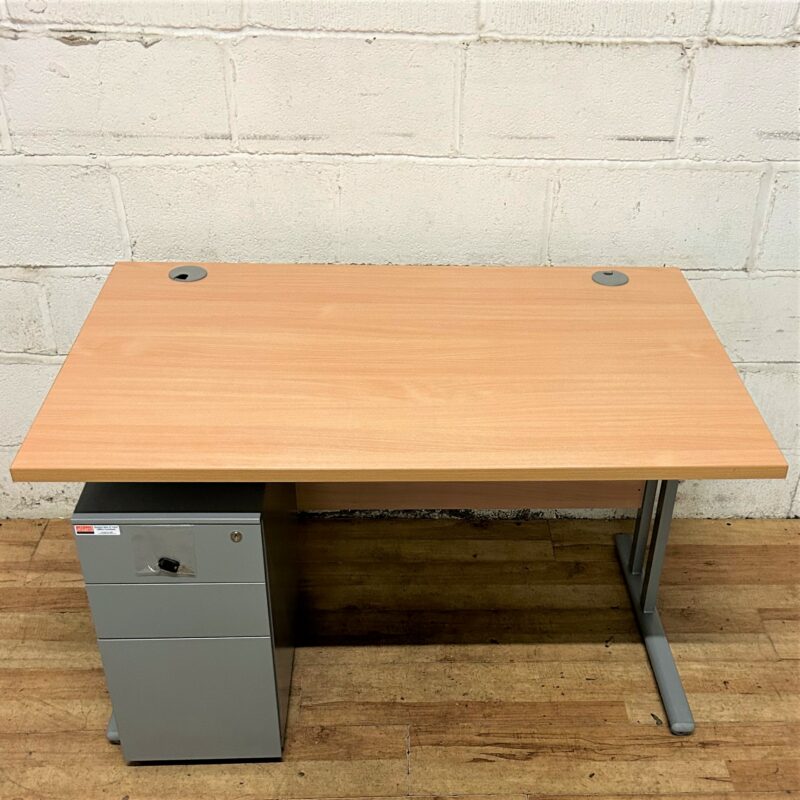 Desk Beech Silver 11283