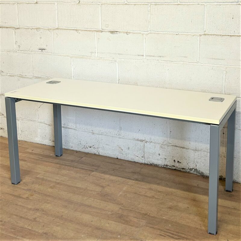 Bench Desk 60cm Deep White Silver 11287