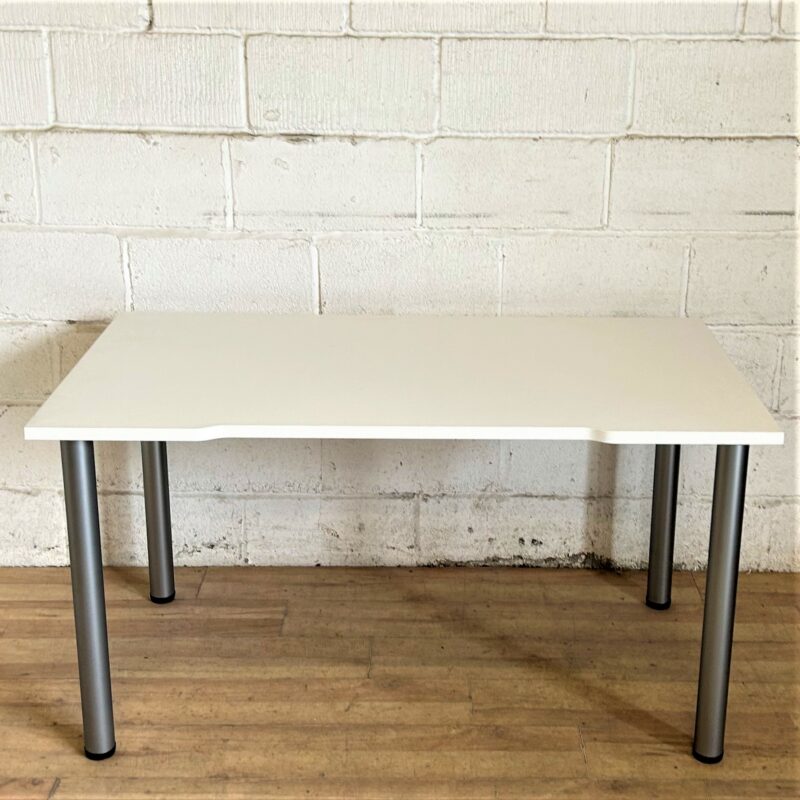Multi Purpose Table White Silver 140x80cm 15214