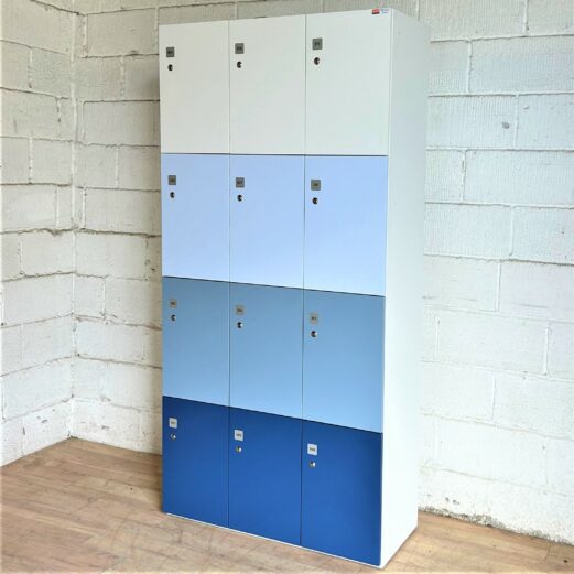 12 door Multicoloured Lockers White Blue 10033