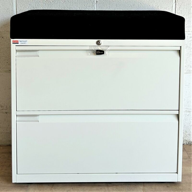 BISLEY 2dwr Lateral Side Filing Cabinet with Seat-Pad 6172