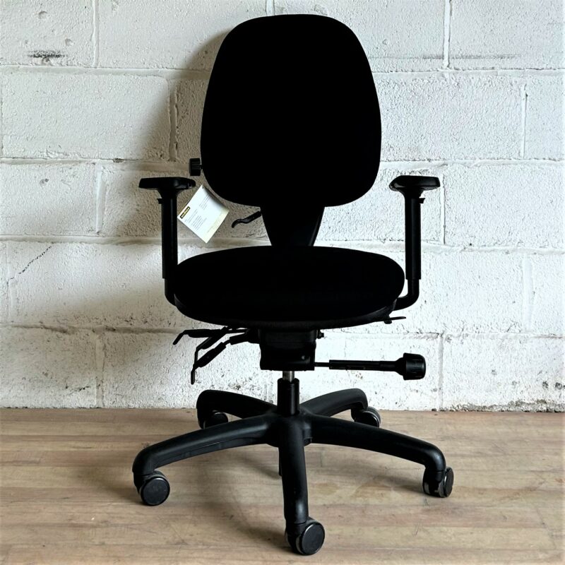 SCHUKRA 24hr Task Chair and Foot-Stool Black 2274