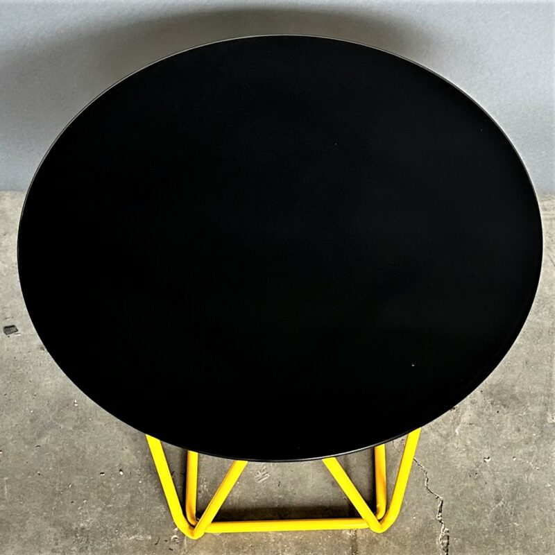 15231Glass top Yellow base Coffee Table 15231