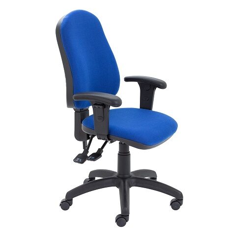 [CH2801RB+AC1040] Calypso 2 Deluxe Chair with Adjustable Arms (Royal Blue, Adjustable)