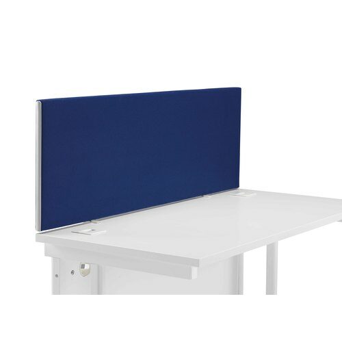 Straight Upholstered Desktop Screen Blue