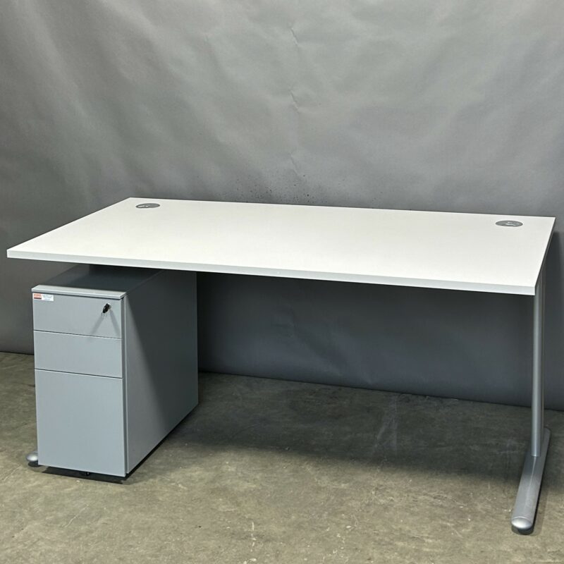 Desk Grey Silver 160cm 11332