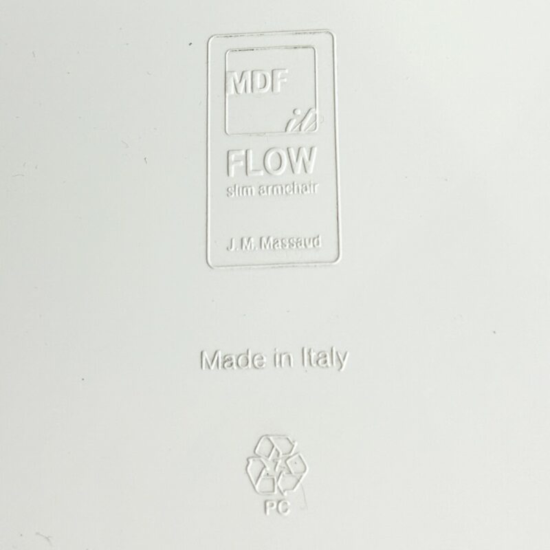 Pair of MDF ITALIA Flow Chair White Oak 1219