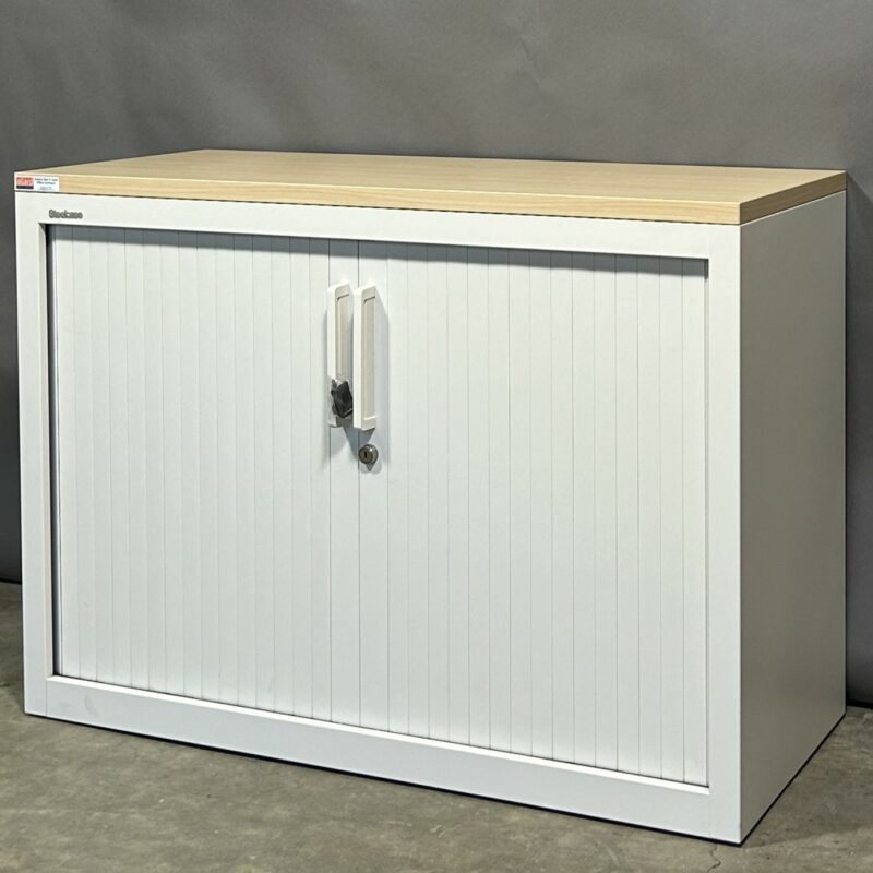 STEELCASE Tambour Cupboard White Maple 72cm 5263