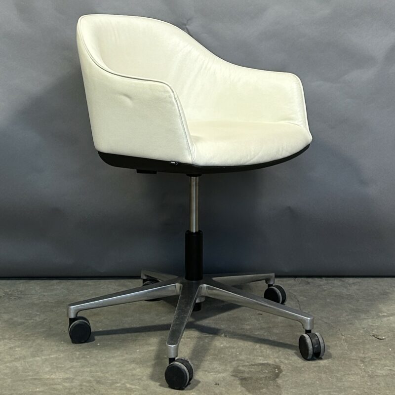 VITRA Softshell Chair White Leather 1215