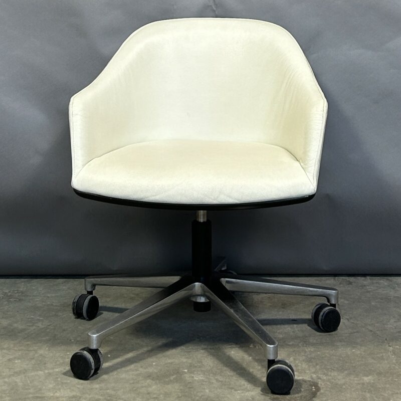 VITRA Softshell Chair White Leather 1215