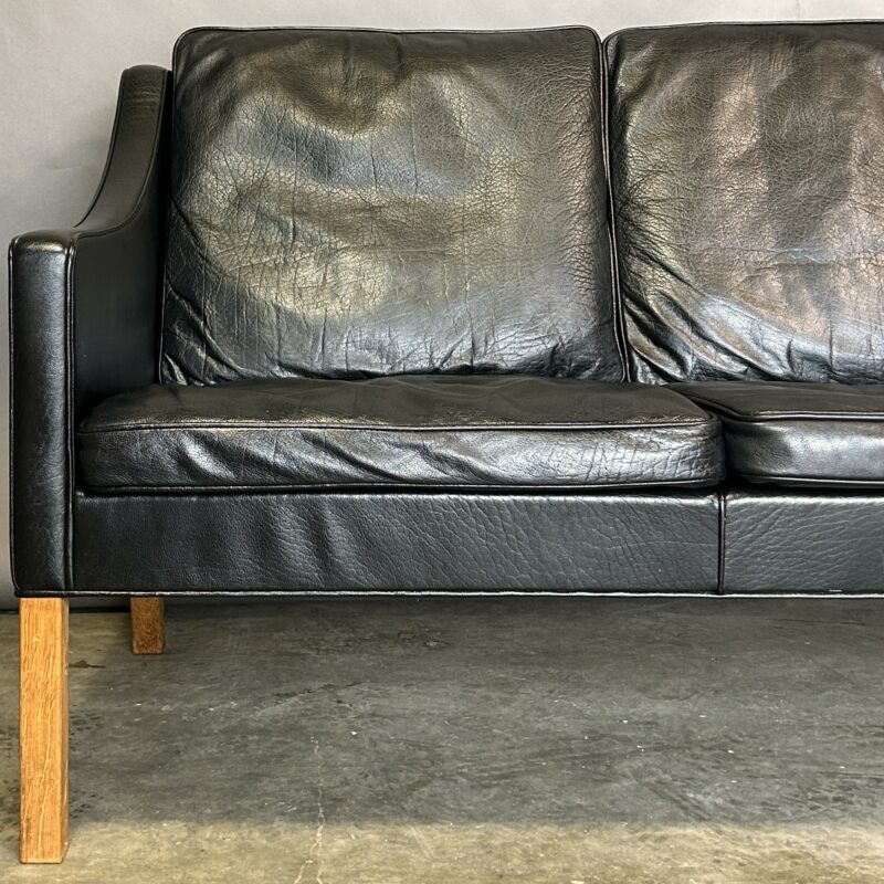 FREDERICIA Borge Mogensen 2209 Danish Sofa Black Leather 3103