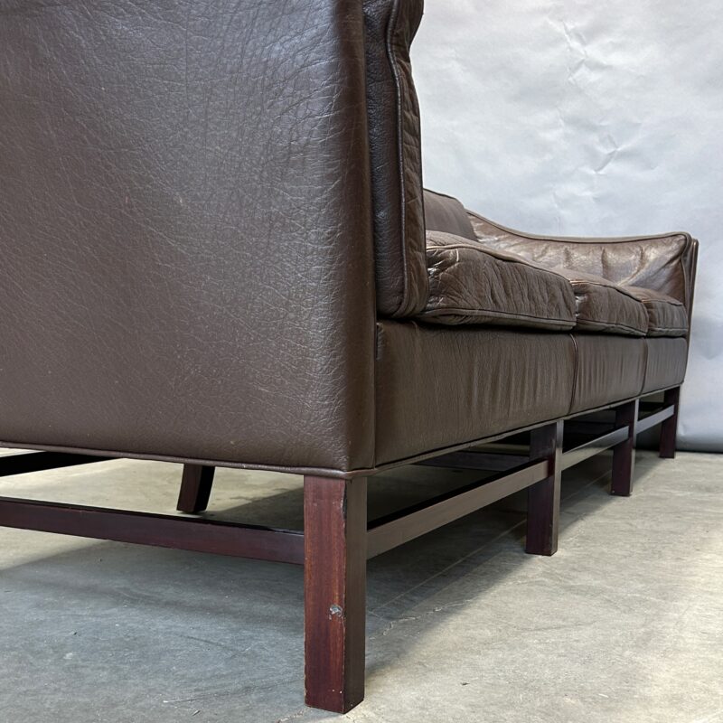 GEORG THAMS Grant Mobelfabric Danish Brown Leather 3seater Sofa 3094