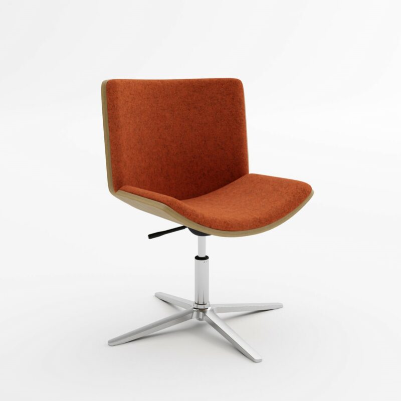 Meridian Wood Swivel Chair